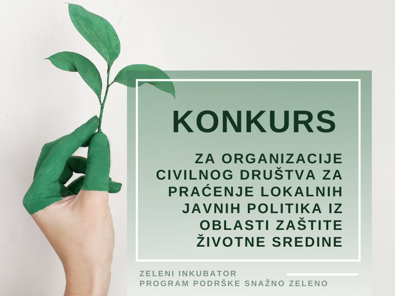 Do 1,8 miliona dinara za najbolje zelene ideje u lokalnim zajednicama