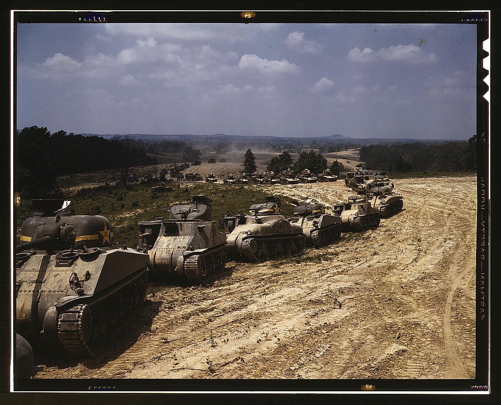 m 4 tank line at fort knox in kentucky