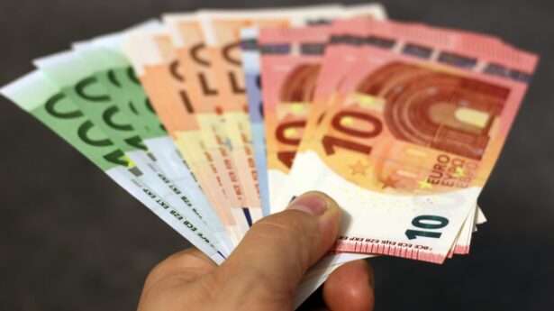Novčanice evra u ruci