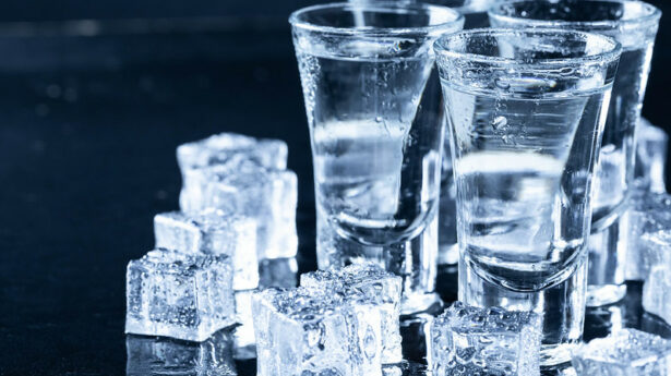vodka and ice