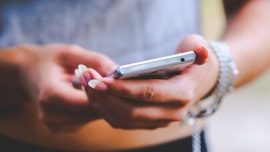 phone in hands