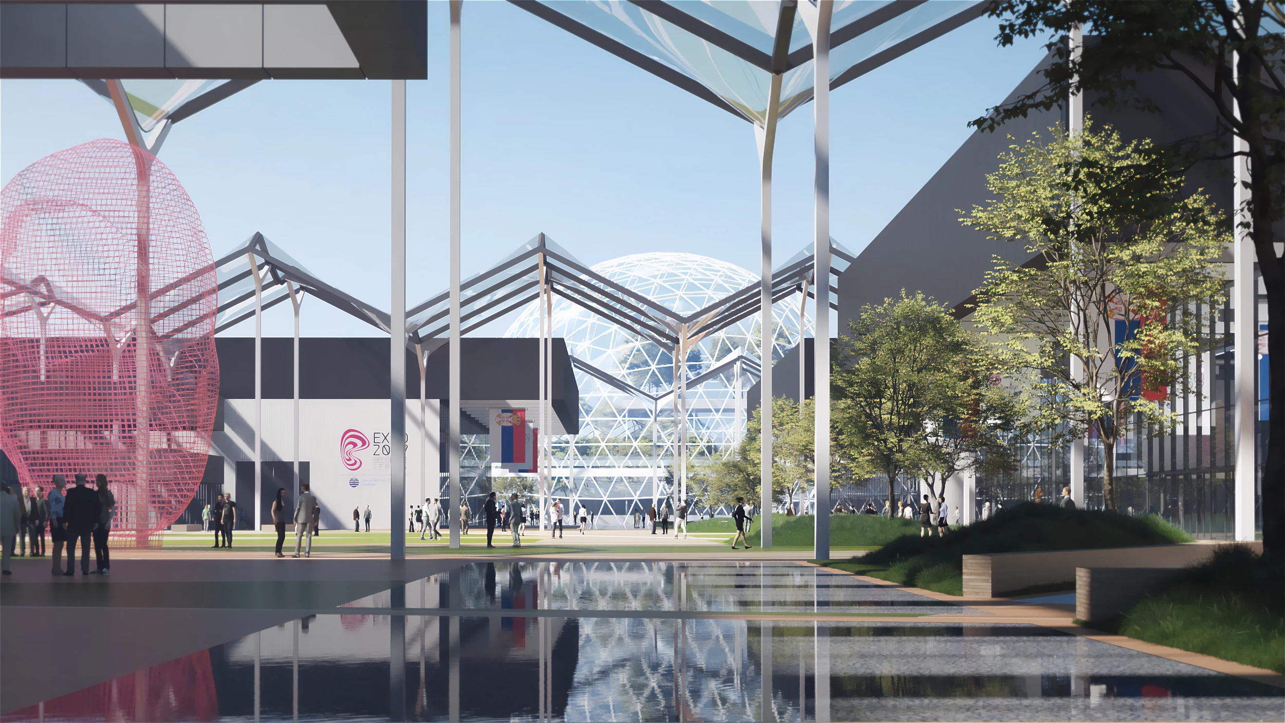 Render izgleda paviljona za specijalizovanu izložbu EXPO 2027