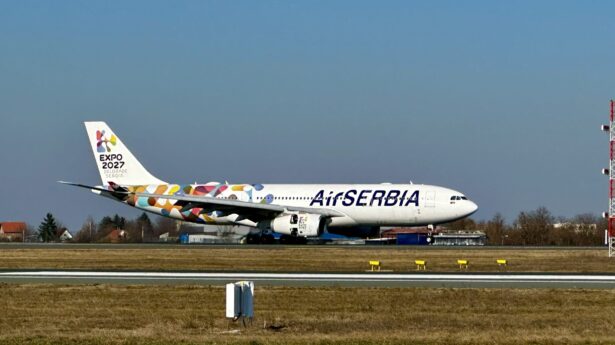 Avion Er Srbije u bojama EXPO 2027