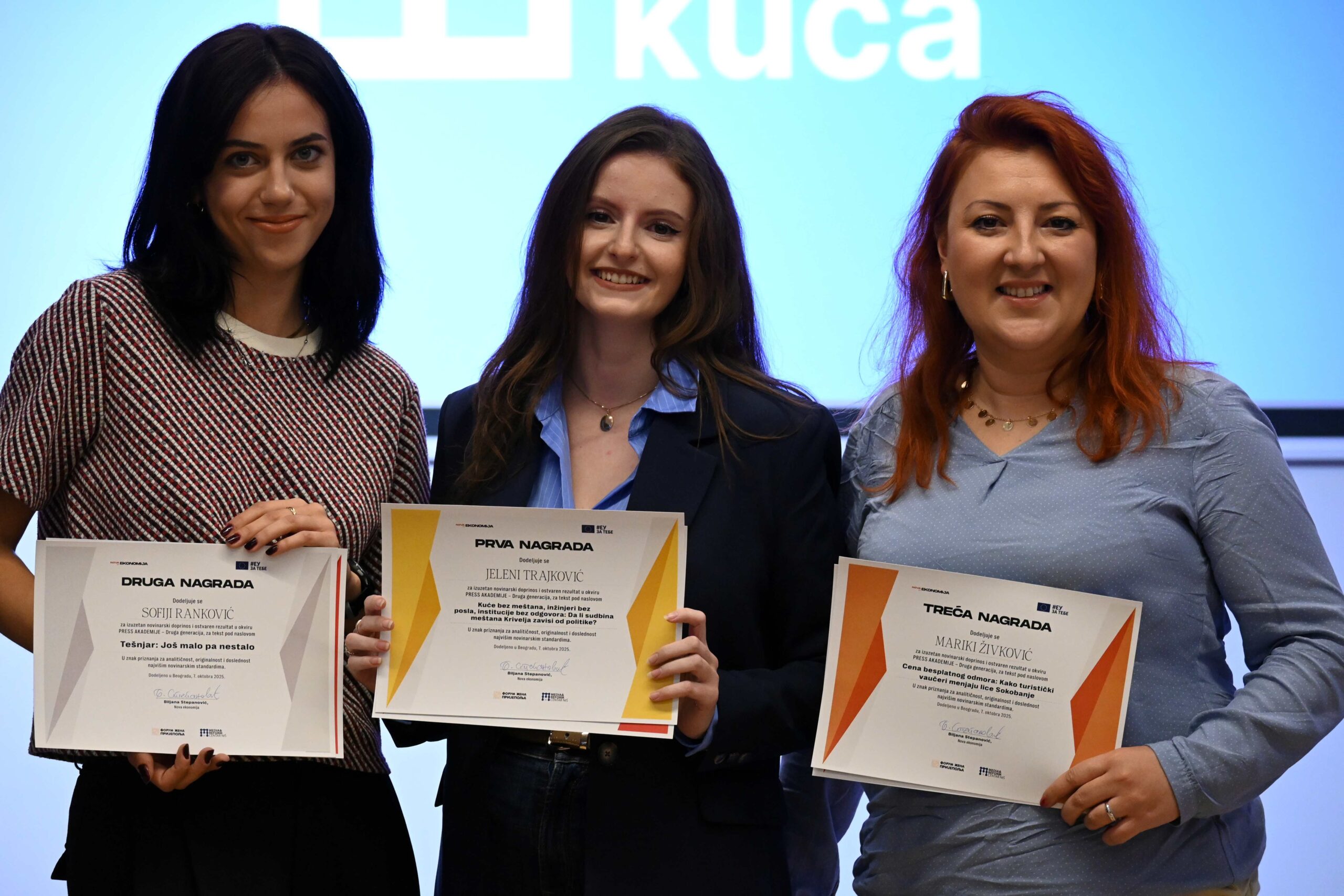 Dodela nagrade, Press akademija Nove ekonomije