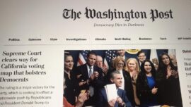 Naslovna strana Wahsington Post, print screen