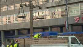 Postavljanje terazija na Terazijama
